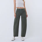 Grüne Barrel Leg Jeans