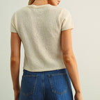Stricktop mit Kappenärmeln